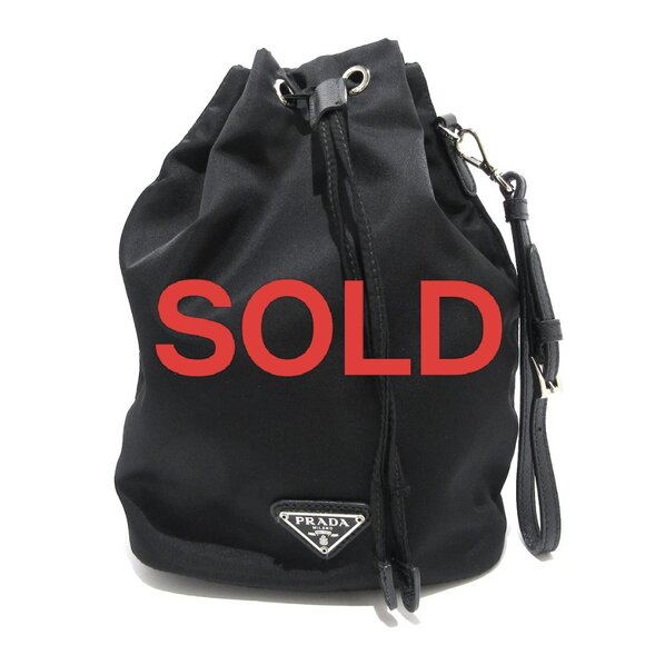 PRADA Black Nylon Pouch 631-052425 - Picture 1 of 8